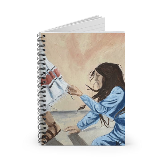 Hem of His Garment - Artistic Spiral Notebook - Ruled Lines | Inspirational Journal, Writing Pad, Gift for Artists, Stationery for Students, Creative Gifts