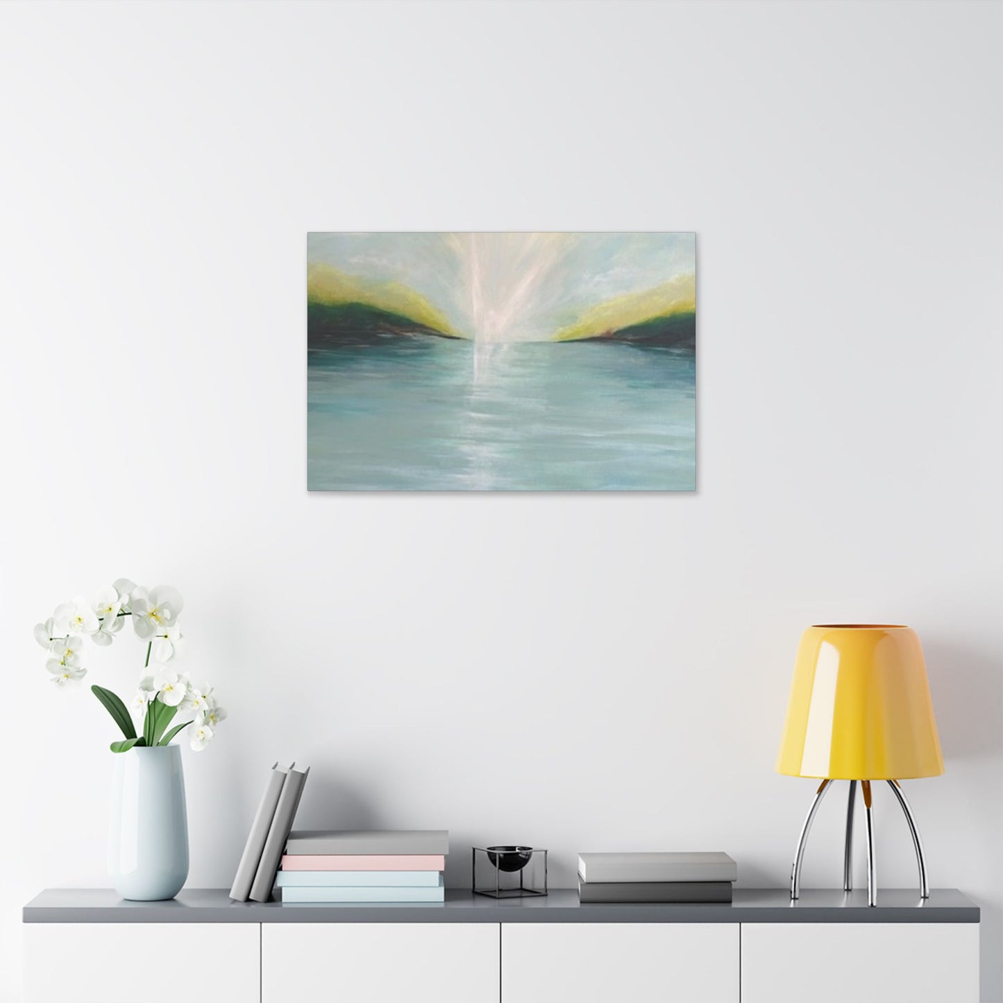 Serene Landscape Stretched Canvas Wall Art - Tranquil Nature Decor
