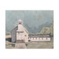Rustic Church Canvas Art - Classic Stretched Landscape Painting for Home Decor