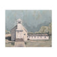 Rustic Church Canvas Art - Classic Stretched Landscape Painting for Home Decor