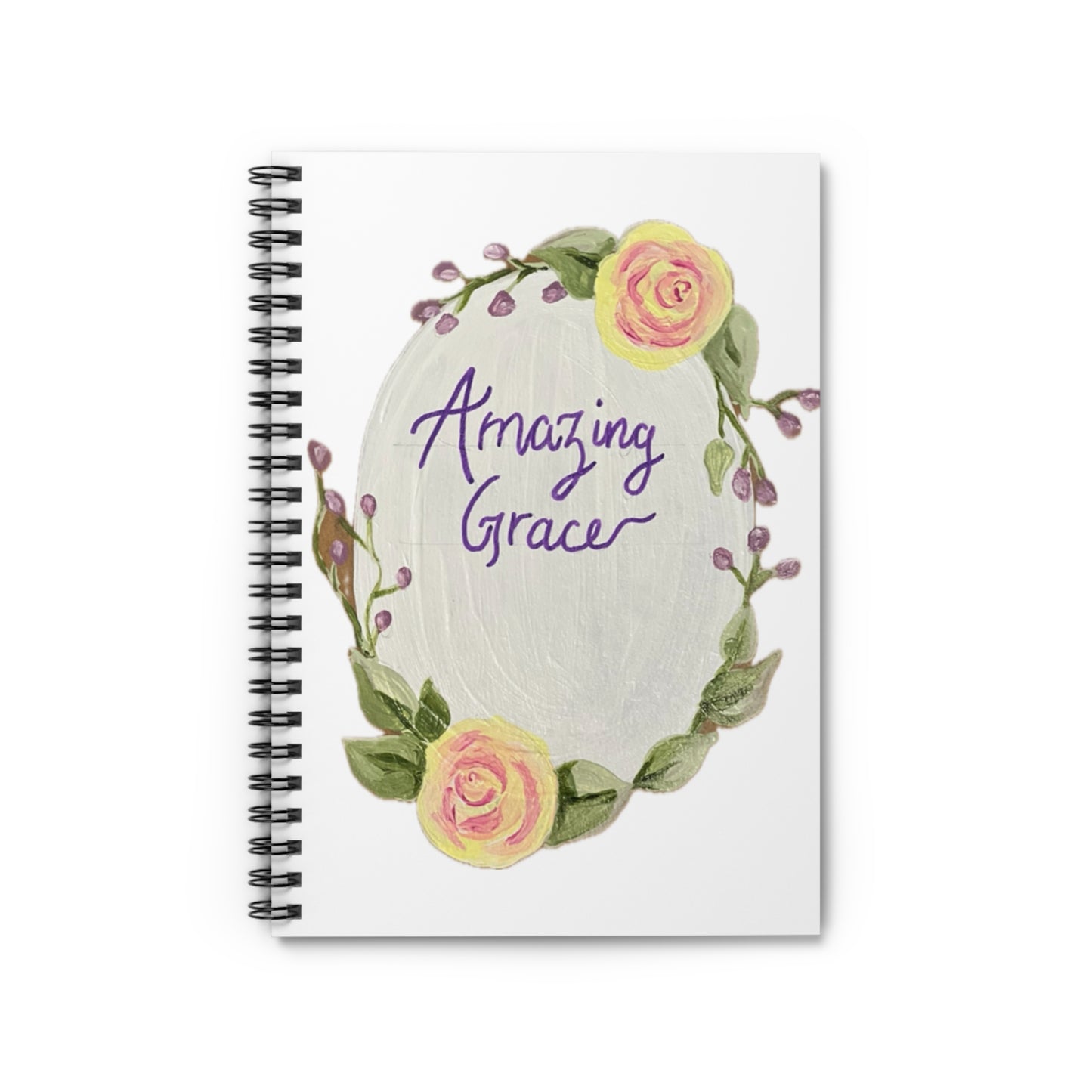 Amazing Grace White - Spiral Notebook - Ruled Line
