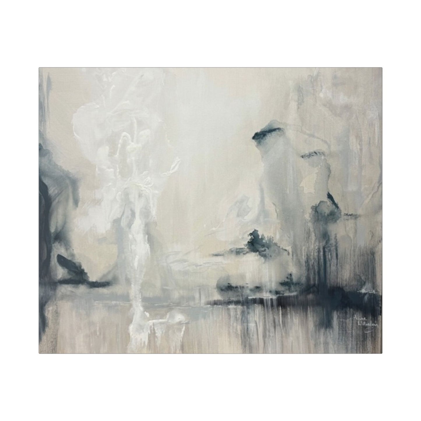 Angels I - Elegant Abstract Stretched Canvas Art for Modern Home Decor