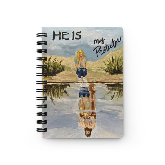 Spiral Journal — "He Is My Protector" Reflective Faith Notebook