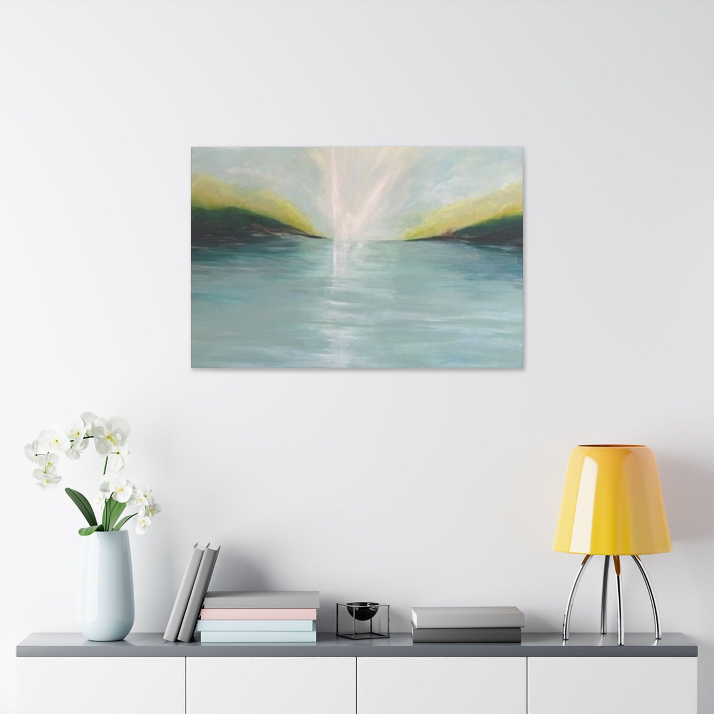 Serene Landscape Stretched Canvas Wall Art - Tranquil Nature Decor