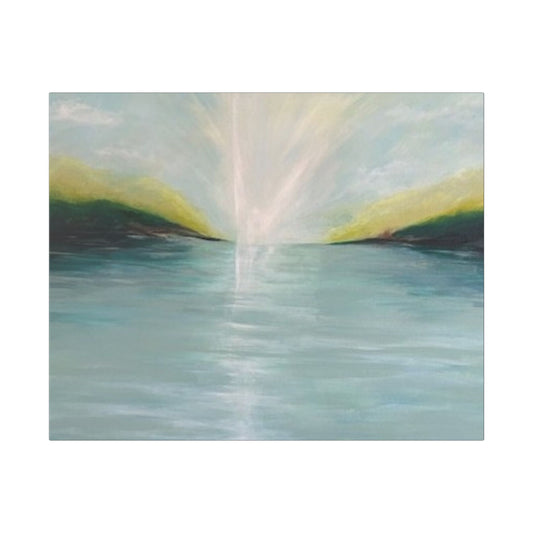 Serene Landscape Stretched Canvas Wall Art - Tranquil Nature Decor