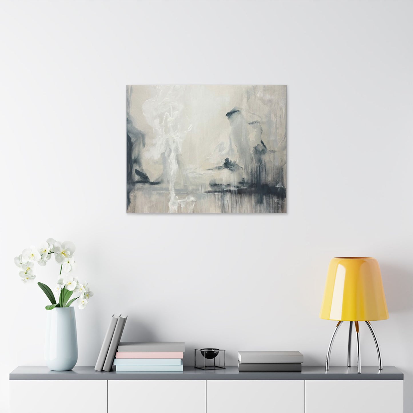 Angels I - Elegant Abstract Stretched Canvas Art for Modern Home Decor