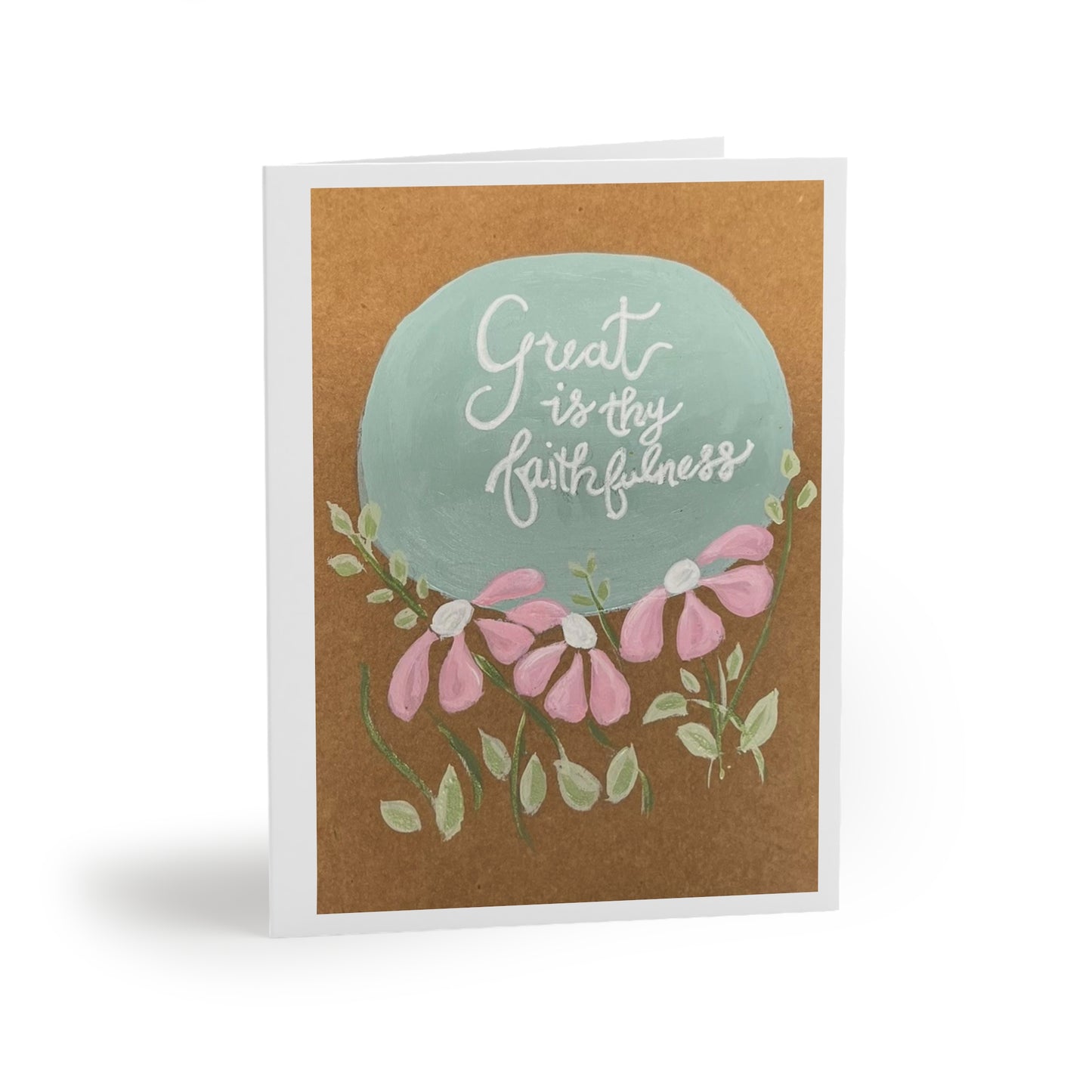 Great is Thy Faithfulness - White - Greeting cards (8, 16, and 24 pcs)