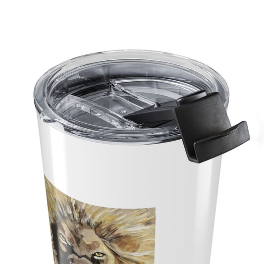 Lion and the Lamb - Copper Insulated Tumbler, Perfect for Animal Lovers, Travel Mug, Hot/Cold Beverages, Gifts for Pet Owners, Birthday Present