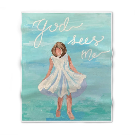 Throw Blanket - God Sees Me