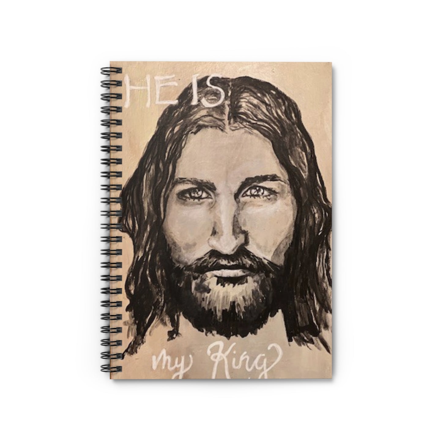 Inspirational Spiral Notebook - 'He is My King' Design