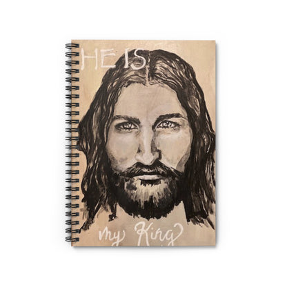 Inspirational Spiral Notebook - 'He is My King' Design