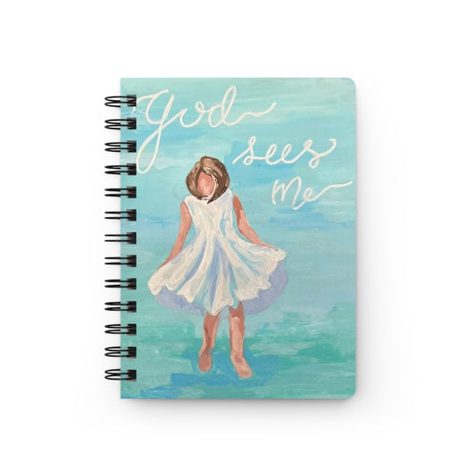 Spiral Notebook — 'God Sees Me' Inspirational Girl Journal