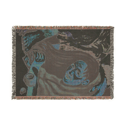 Alabaster Jar - Artistic Woven Blanket, Cozy Tapestry, Unique Home Decor, Bohemian Gift, Vintage Vibe