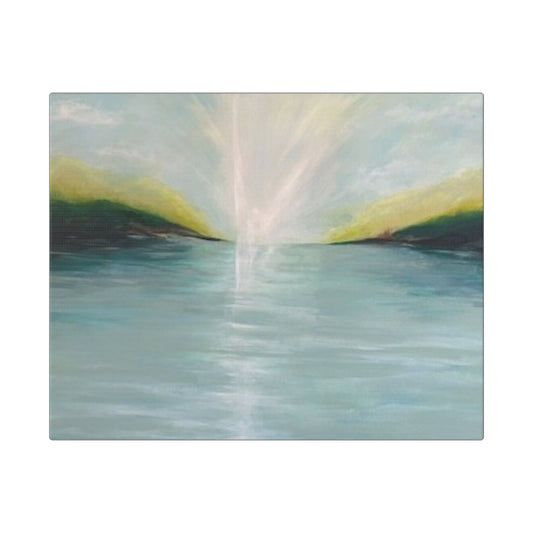Serene Landscape Stretched Canvas Wall Art - Tranquil Nature Decor