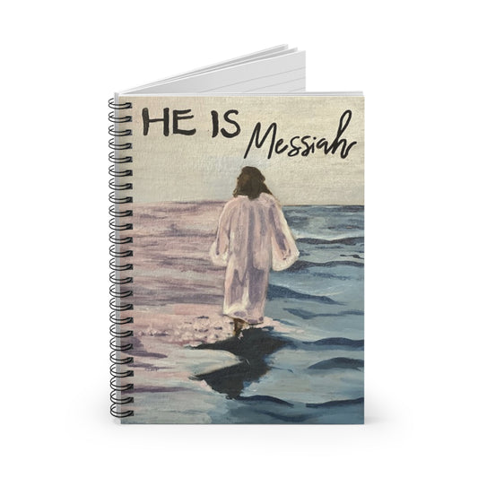 Inspirational Spiral Notebook - "He is Messiah" - Perfect for Worship and Reflection