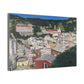 Artistic Stretched Canvas - Charming Italian Village Landscape