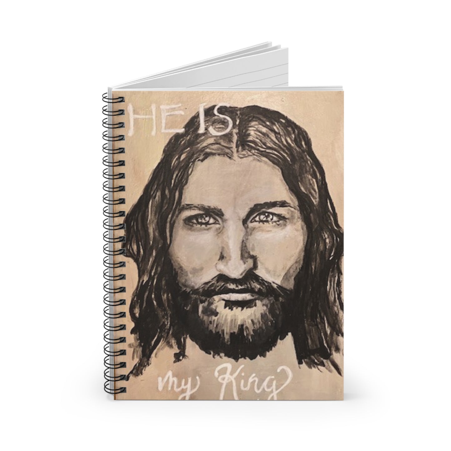 Inspirational Spiral Notebook - 'He is My King' Design