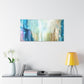Abstract Canvas Wall Art - Serene Blue Tones for Modern Spaces