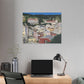 Artistic Stretched Canvas - Charming Italian Village Landscape