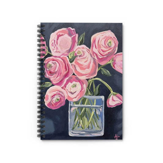 Floral Spiral Notebook - Ruled Lines for Daily Inspiration