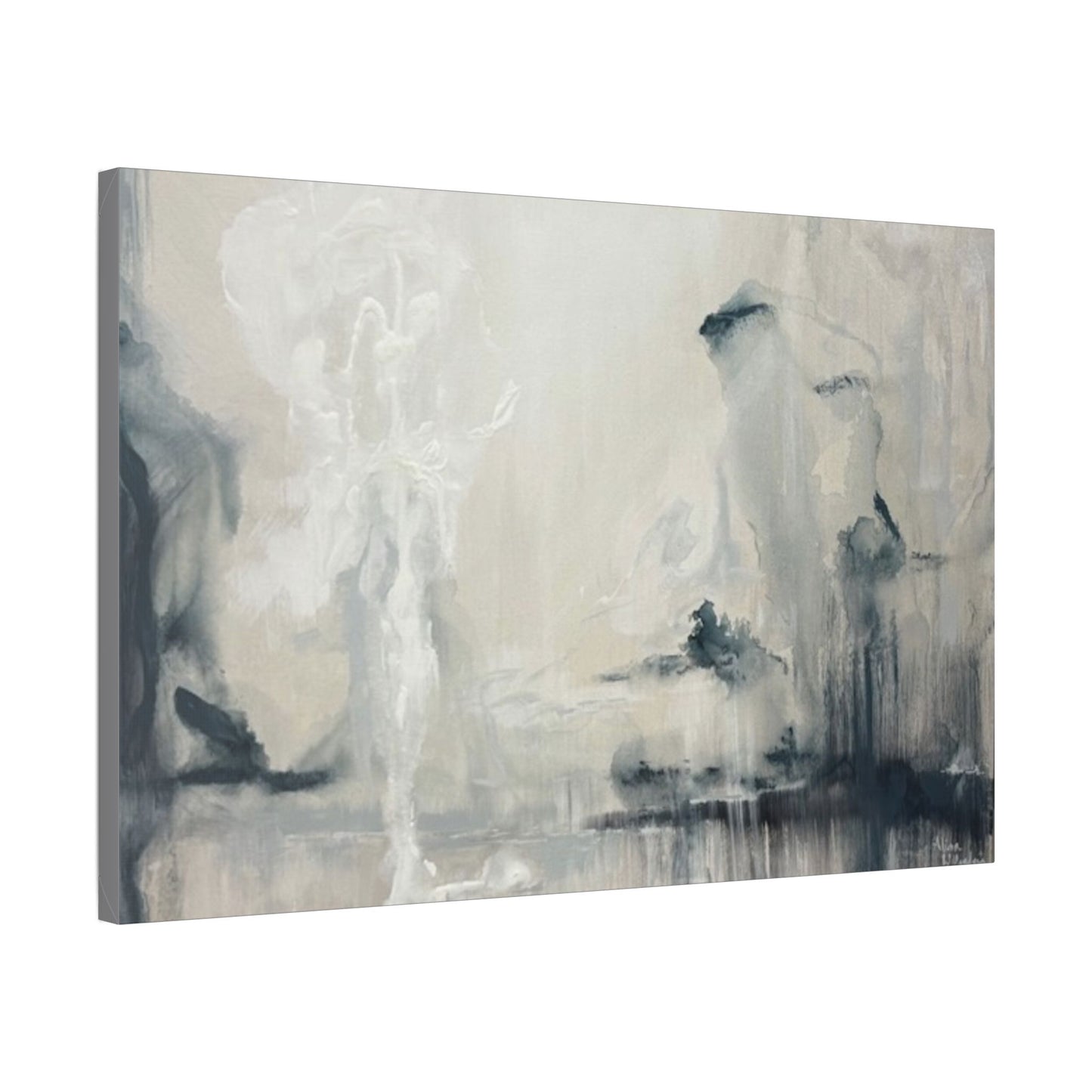 Angels I - Elegant Abstract Stretched Canvas Art for Modern Home Decor
