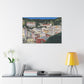 Artistic Stretched Canvas - Charming Italian Village Landscape
