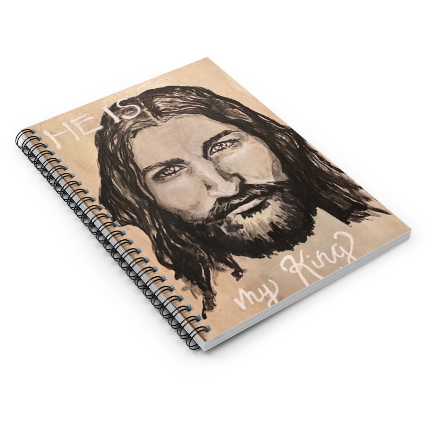 Inspirational Spiral Notebook - 'He is My King' Design