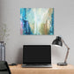 Abstract Canvas Wall Art - Serene Blue Tones for Modern Spaces